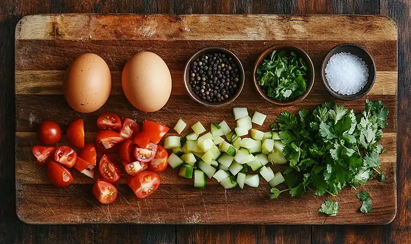 Ingredients Of Delicious Afghani Omelette