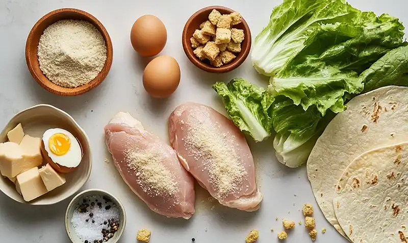 Easy Chicken Caesar Wraps You'll Ever Make 3 Ingredients Of Easy Chicken Caesar Wraps