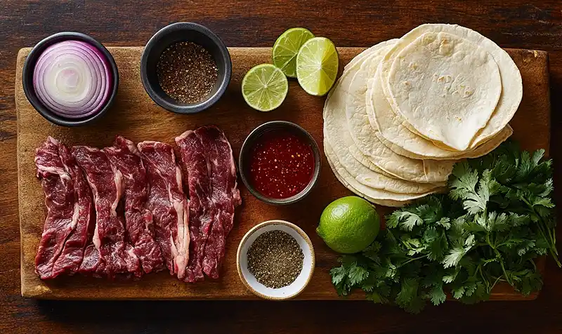 Ingredients Of Mexican Street Tacos