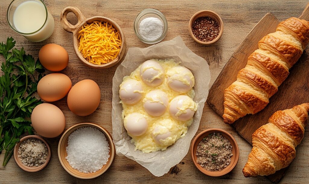 Overnight Croissant Breakfast Casserole 3 Ingredients Of Overnight Croissant Breakfast Casserole