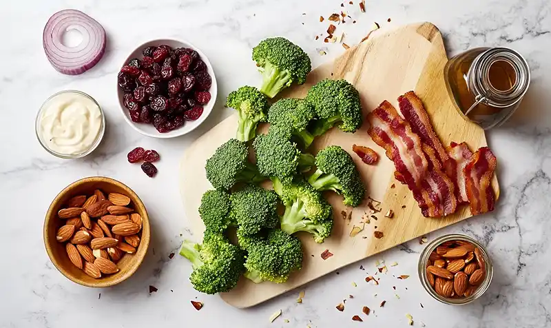 The Best Broccoli Salad That'll Make Everyone Ask For The Recipe 3 Ingredients Of The Best Broccoli Salad