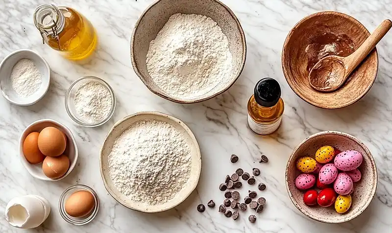 Ingredients for Cadbury Egg Cookies