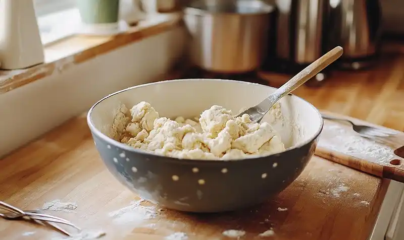 Preapring Of Cornstarch Cookies