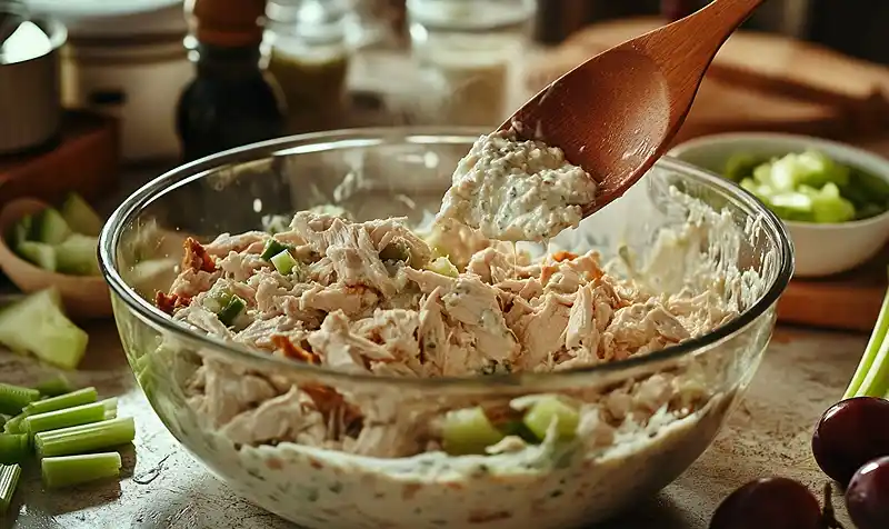 High Protein Cottage Cheese Chicken Salad (So Creamy, You Won't Believe It) 4 Prearing Of High Protein Chicken Salad