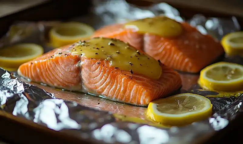 Sheet Pan Lemon Garlic Butter Salmon You'll Ever Make 4 Preparing OF Sheet Pan Lemon Garlic Butter Salmon