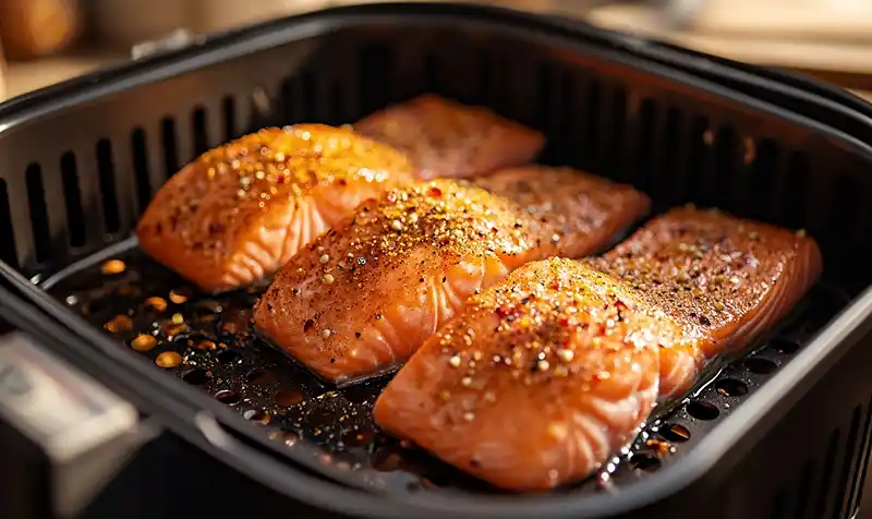 Preparing Of Air Fryer Salmon Recipe