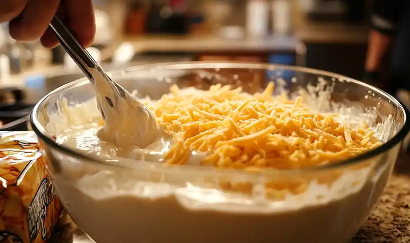 Preparing Of Easy Cheesy Hashbrown Casserole