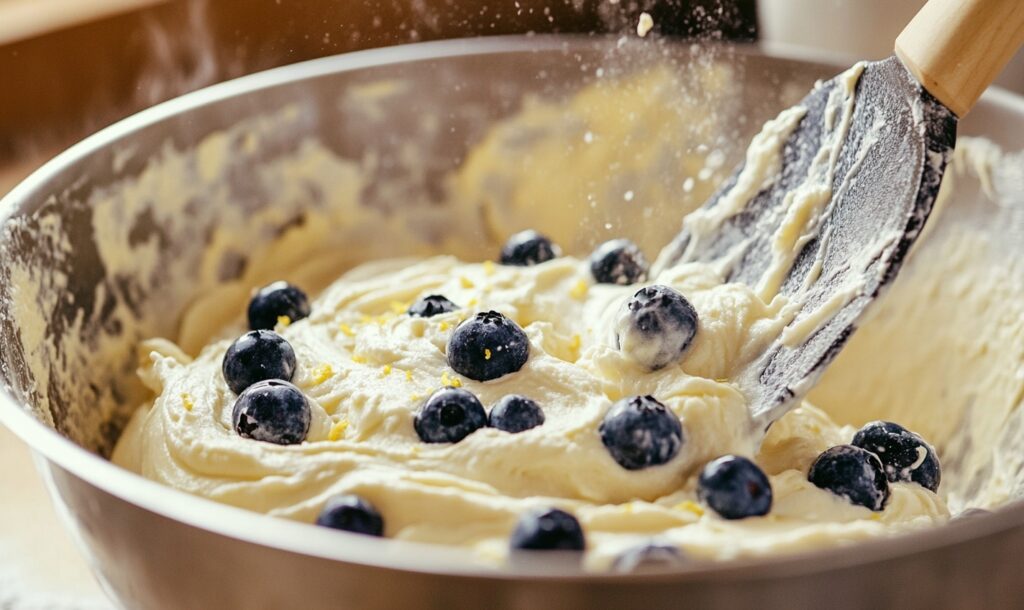 Preparing Of Lemon Blueberry Cupcakes