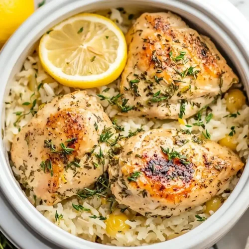 Slow Cooker Lemon Herb Chicken and Rice 2 Slow Cooker Lemon Herb Chicken and Rice