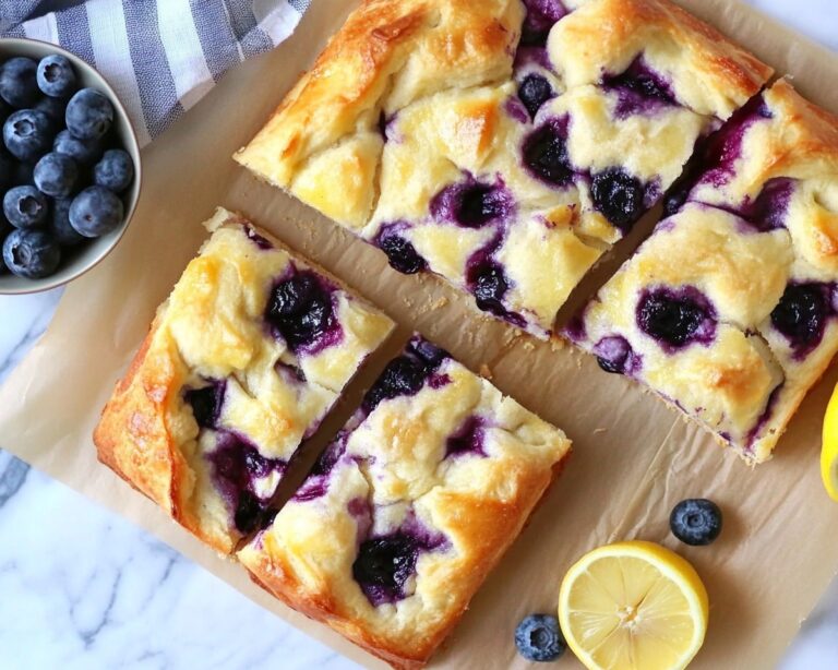 Sourdough Lemon Blueberry Focaccia Bread
