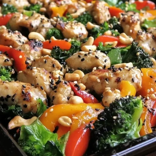 Easy Sheet Pan Cashew Chicken Recipe