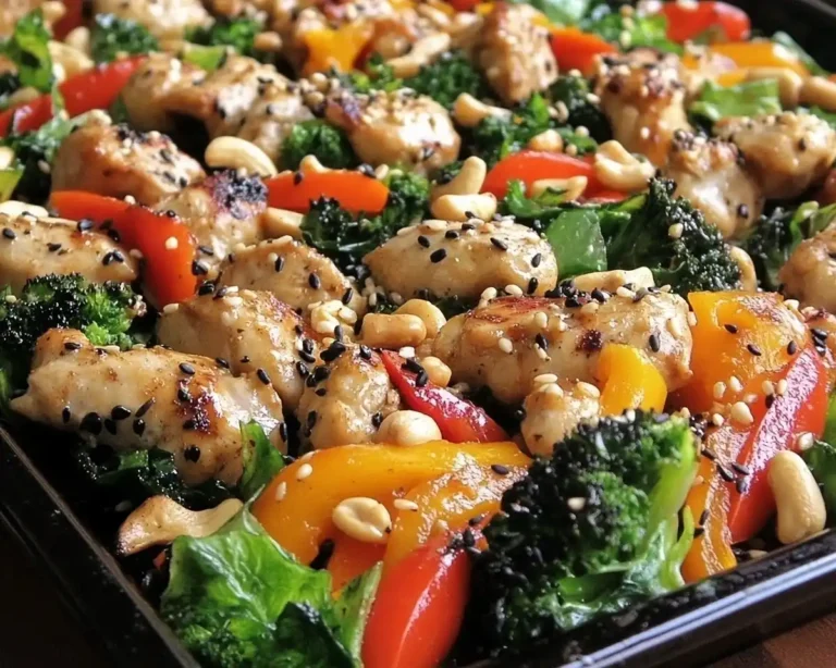Easy Sheet Pan Cashew Chicken Recipe