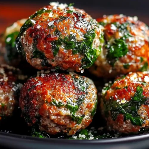 Easy Spinach & Garlic Meatballs Recipe