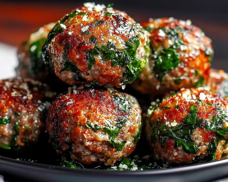 Easy Spinach & Garlic Meatballs Recipe