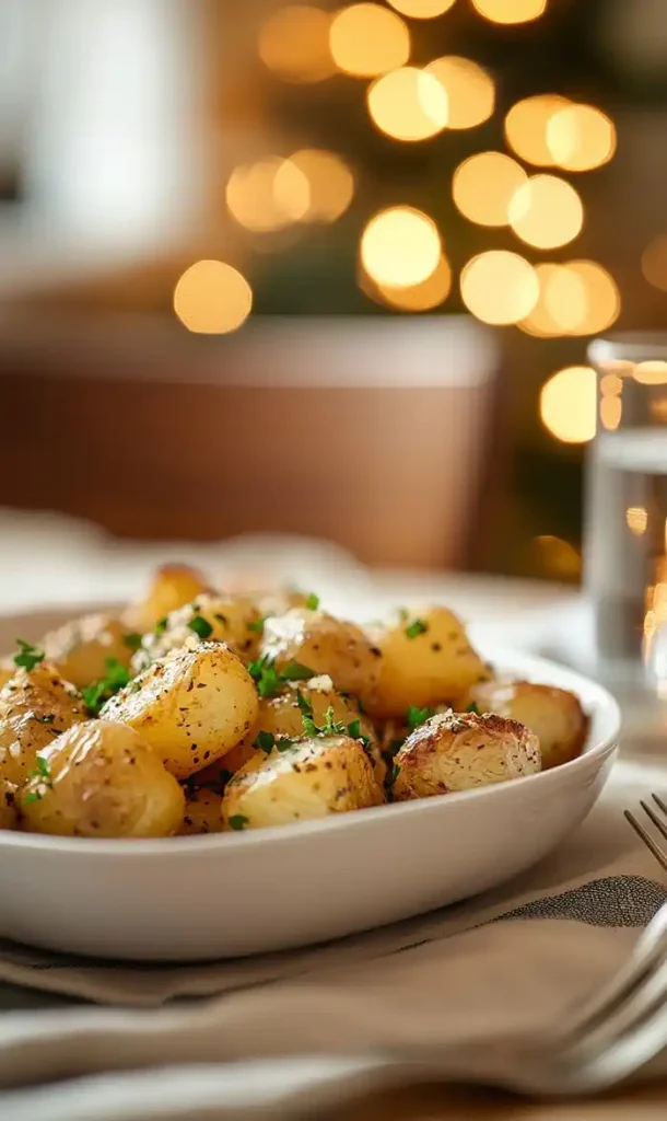 End Of Garlic Parmesan Roasted Potatoes