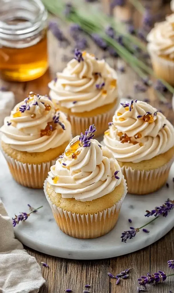 End Of Lavender Honey Cupcakes