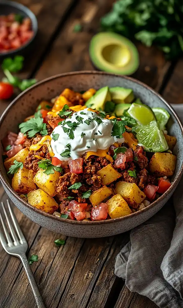 Loaded Potato Taco Bowl You'll Ever Make 5 End Of Loaded Potato Taco Bowl