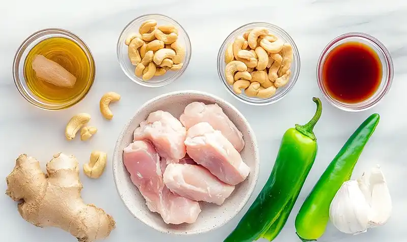 Ingredients For Easy Sheet Pan Cashew Chicken Recipe