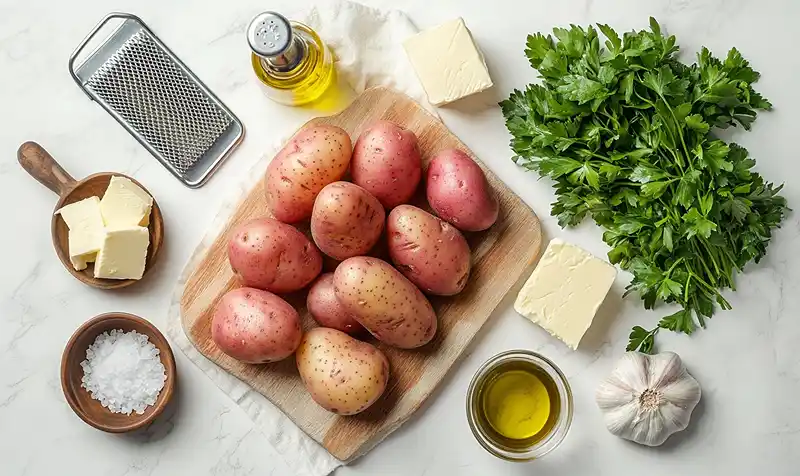Ingredients For Garlic Parmesan Roasted Potatoes