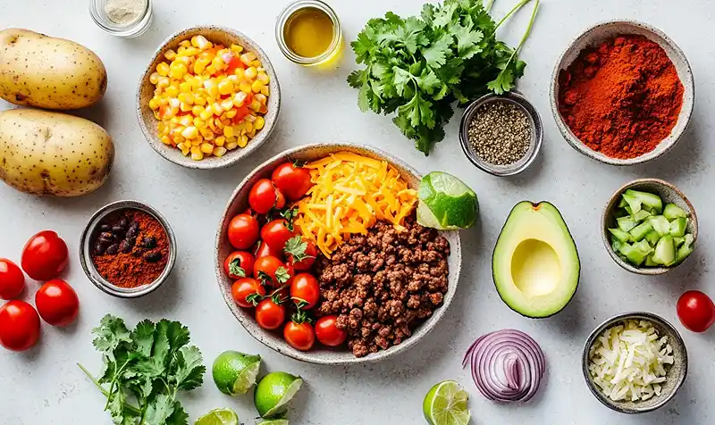 Loaded Potato Taco Bowl You'll Ever Make 3 Ingredients For Loaded Potato Taco Bowl
