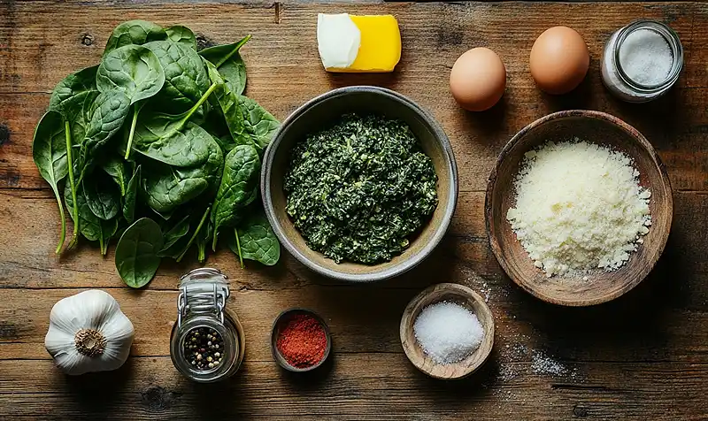 Ingredinets For Easy Spinach & Garlic Meatballs Recipe