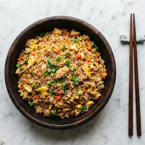 Beautiful plated benihana fried rice recipe​