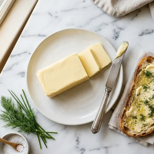 Beautiful plated miyoko butter recipe_