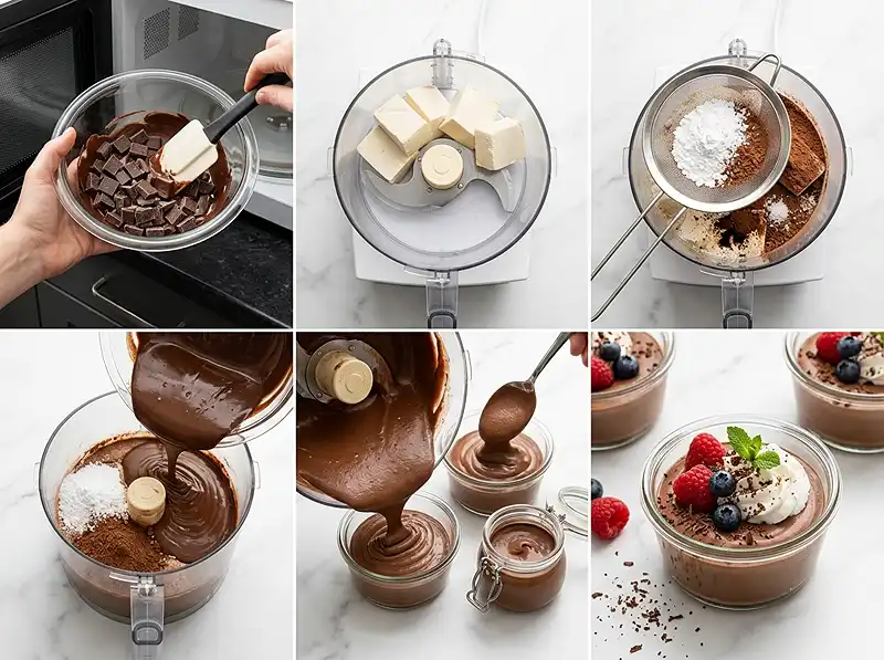 Cooking process for silken tofu mousse recipe