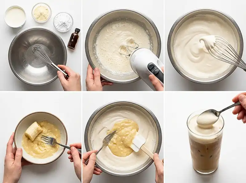 How to Make banana cold foam with pudding