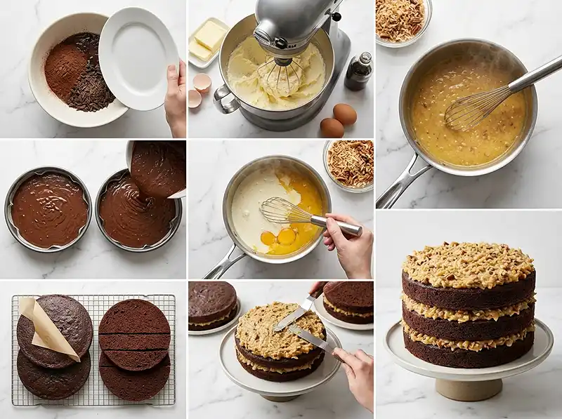 German Chocolate Cake Recipe from Scratch 4 How to Make german chocolate cake recipe