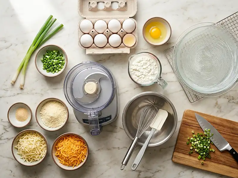 Main ingredients for cottage cheese wrap quiche ​