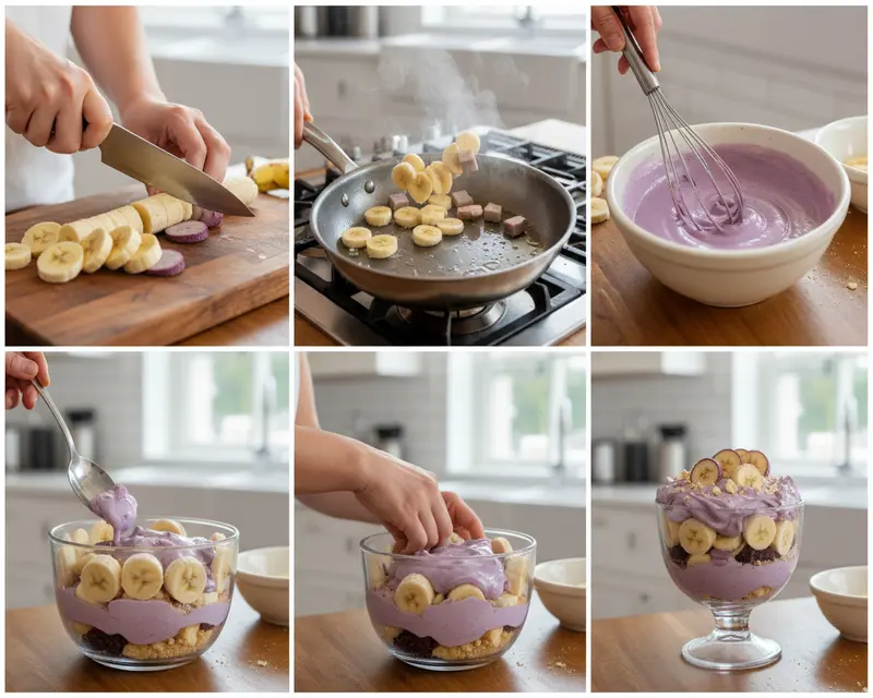 Quick Ube Banana Pudding Recipe 4 cooking process