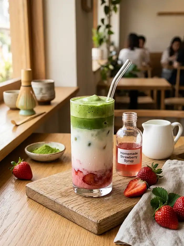 Best Strawberry Syrup for Matcha Lattes 5 homemade strawberry matcha