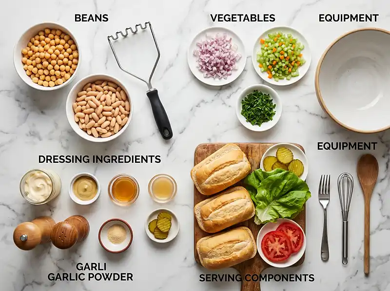 italian grinder dense bean salad recipe​ Ingredients