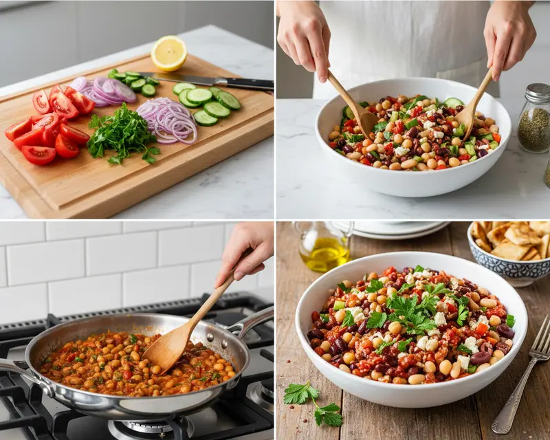 Mediterranean Dense Bean Salad Recipe 4 cooking process