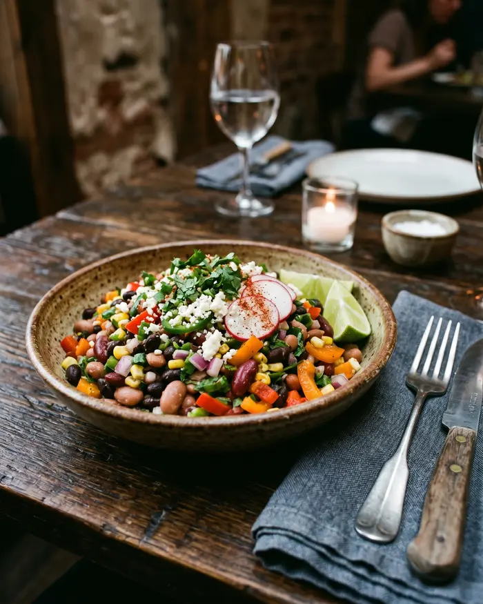 Southwestern Dense Bean Salad Recipe 5 final plated dish