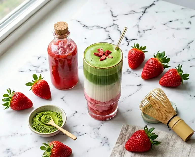 strawberry puree for matcha
