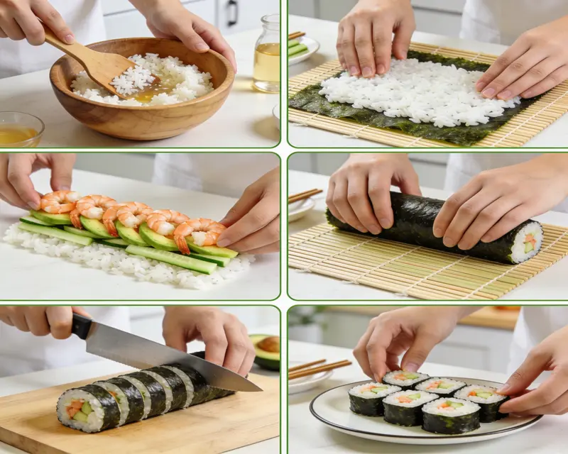 Sushi Shaggy Dog Roll Recipe with Creamy Crab 4 cooking process