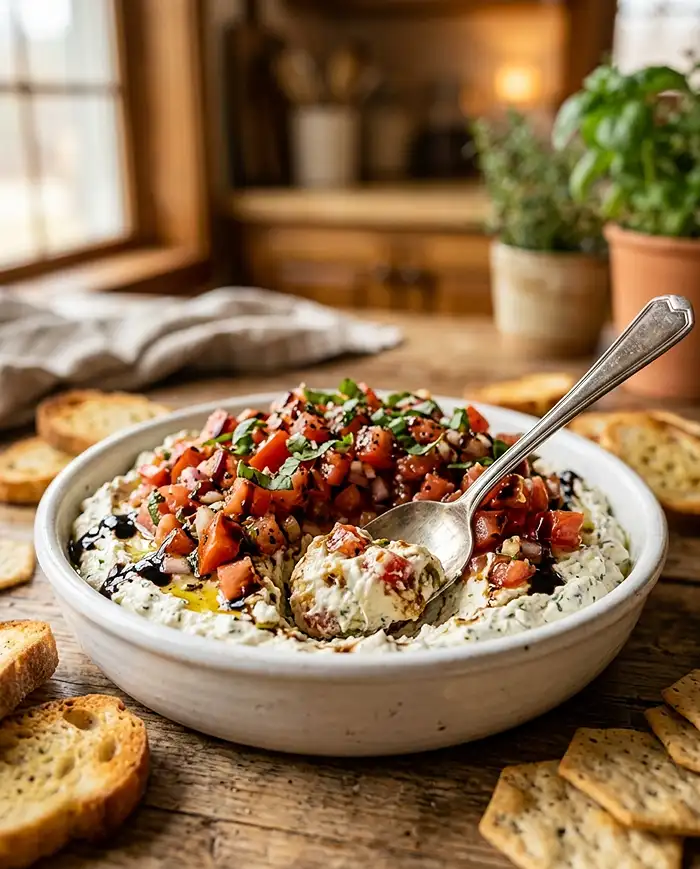 Easy boursin bruschetta dip​ Recipe