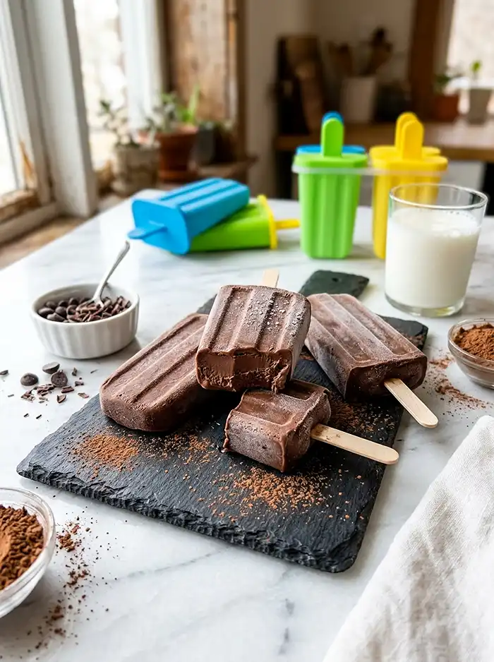 Easy ​ homemade fudgesicles recipe​