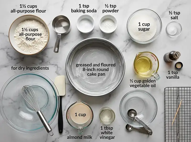 Eggless Vanilla Cake Ingredients