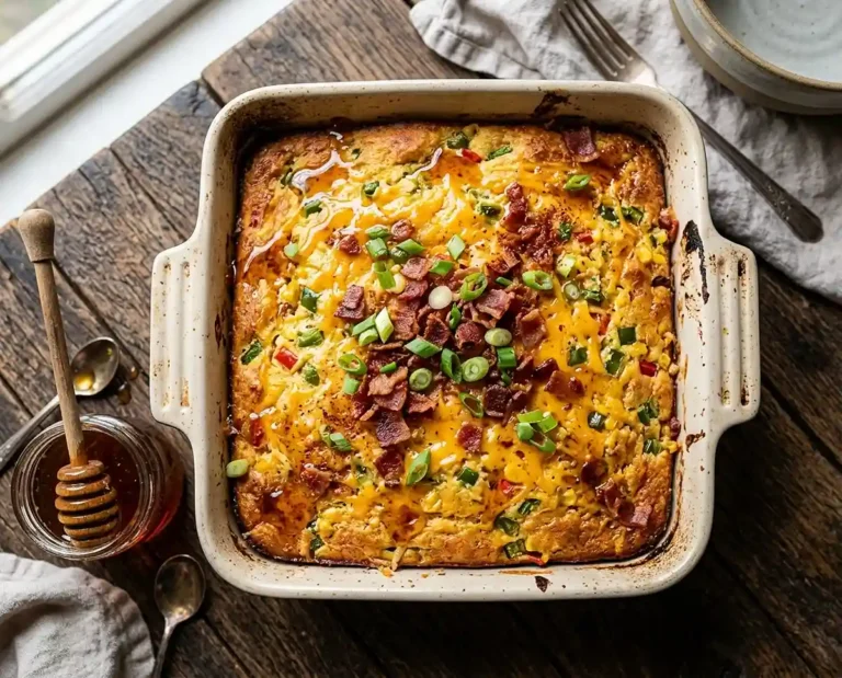Hot Honey Jalapeño Cornbread Pudding