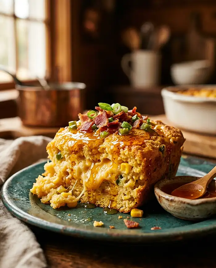 Hot Honey Jalapeño Cornbread Pudding Recipe