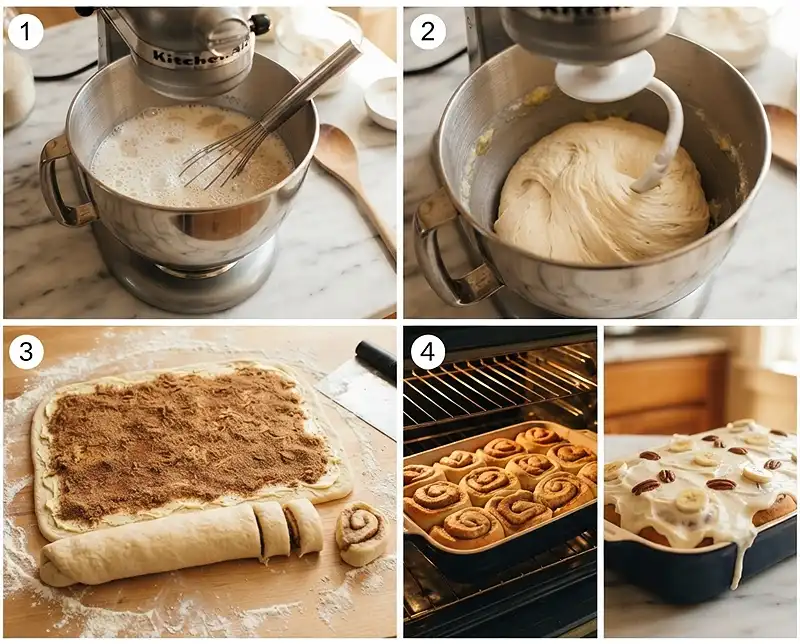 Simple Brown Butter Banana Bread Cinnamon Rolls 4 How to Make Simple Brown Butter Banana Bread Cinnamon Rolls
