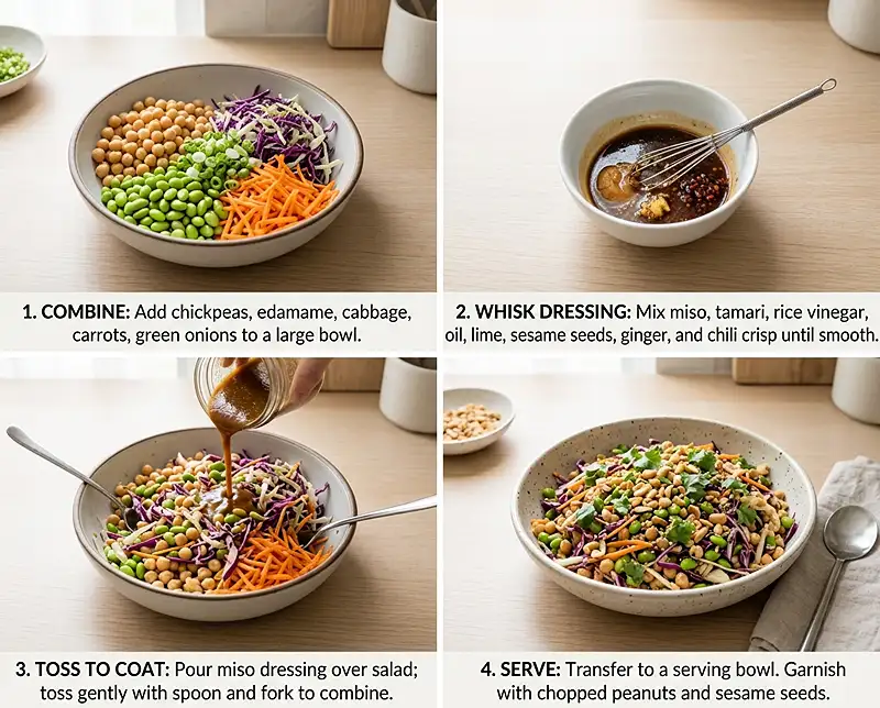 How to Make miso sesame dense bean salad​