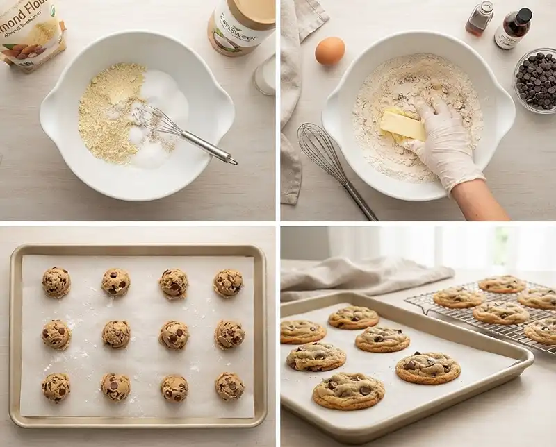 Monk Fruit Chocolate Chip Cookies (Sugar-Free!) 4 How to Make monk fruit chocolate chip cookies