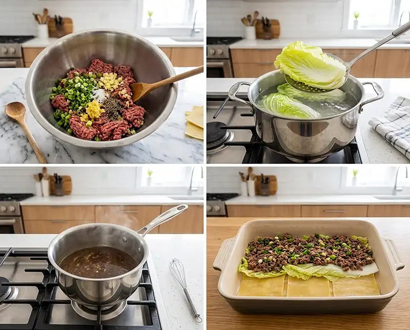 How to Make napa soup dumpling lasagna