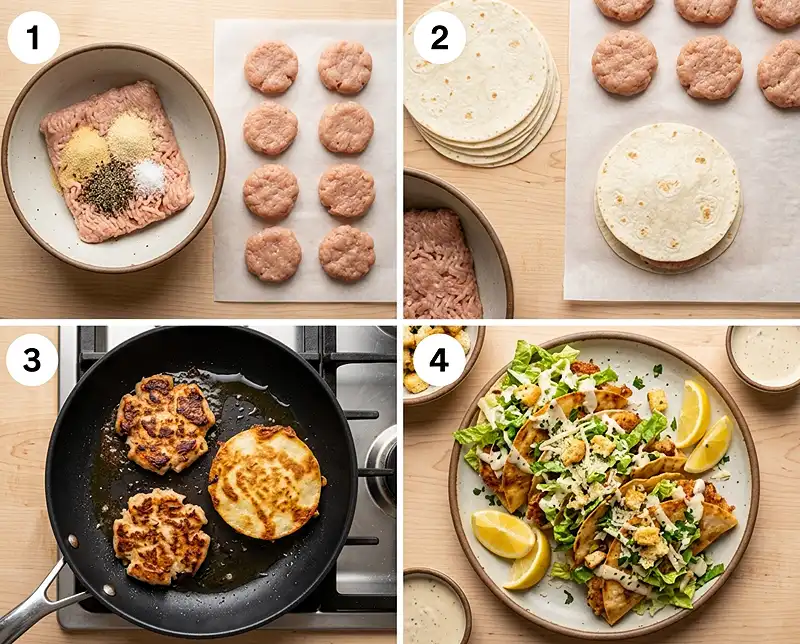 How to Make smashed chicken tacos