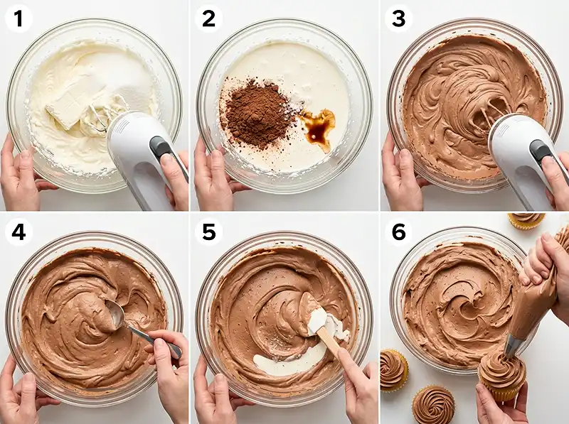 How to Make whipped chocolate cream cheese frosting​