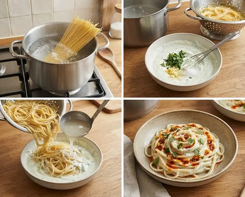 How to Make yogurt noodles recipe​